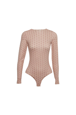 Women's Sustainable Long Sleeve Print Crewneck Bodysuit